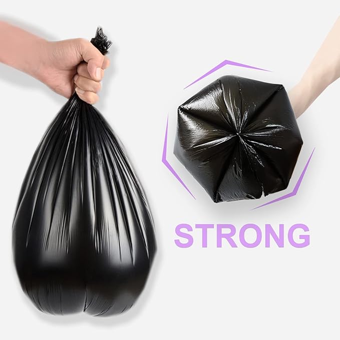 Trash Bags 13 Gallon Tall Kitchen Garbage Bags, Inwaysin Recycle Bags, Biodegradable Black Trash Bags, 75ct