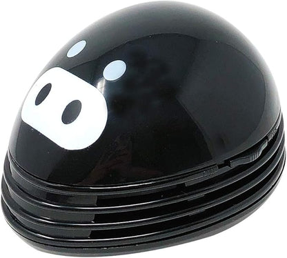 allydrew Cute Portable Mini Vacuum Cleaner for Home and Office, Black Piggy