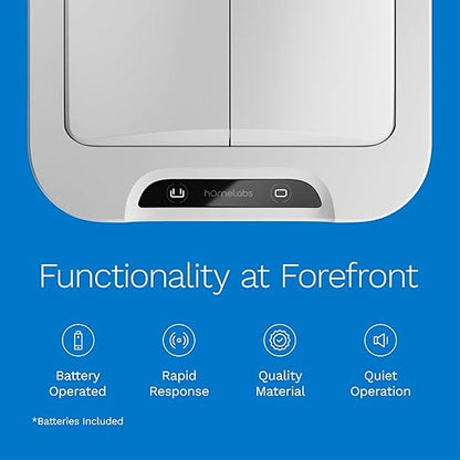 hOmeLabs - 13 Gallon Kitchen Trash Can - Retractable Automatic Sensor Butterfly Lid, Space-Saving Design, Easy to Clean, Battery-Operated with Batteries Included - Stainless Steel