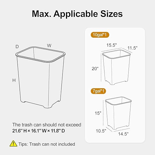ZIFTY Pull Out Trash Can Cabinet for 10 Gallon Bin, Pet Proof Hidden Kitchen Waste Bin, Freestanding Wooden Garbage & Recycling Cabinet for Kitchen, Laundry Room, Living Room, Black