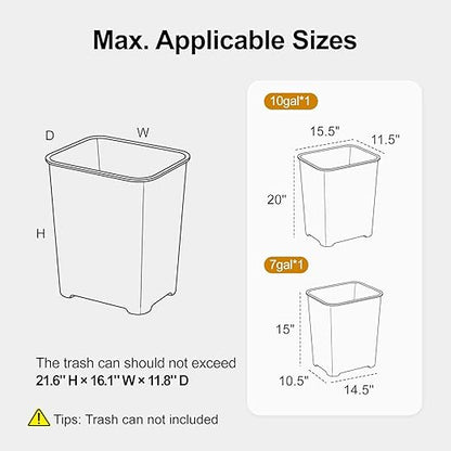 ZIFTY Pull Out Trash Can Cabinet for 10 Gallon Bin, Pet Proof Hidden Kitchen Waste Bin, Freestanding Wooden Garbage & Recycling Cabinet for Kitchen, Laundry Room, Living Room, Black