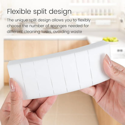 TRENDBOX Melamine Sponges Magic Cleaning Sponges Melamine Foam for Dishes Eraser Sponges for Kitchen (White, 6.3x2.4x0.7 Inch (Pack of 40))