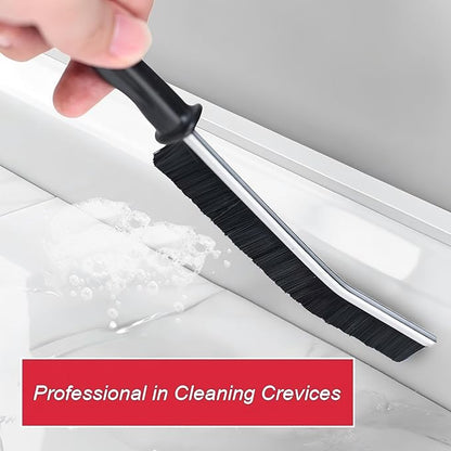 Crevice Cleaning Brush Cleaning Supplies Cleaning Tools Essentials - Stiff Bristle Scrub Brush for Bathroom, Kitchen, Windows, Faucets, Toilet, Grout, Car Household 2 Pcs