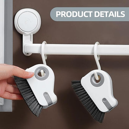Window Track Cleaning Brush, 2-in-1 Groove Cleaner Brush - Deep Clean & Scratch-Free for Sliding Door Tracks, Shower Door Sills & Household Narrow Gaps (2-Pack, Gray)