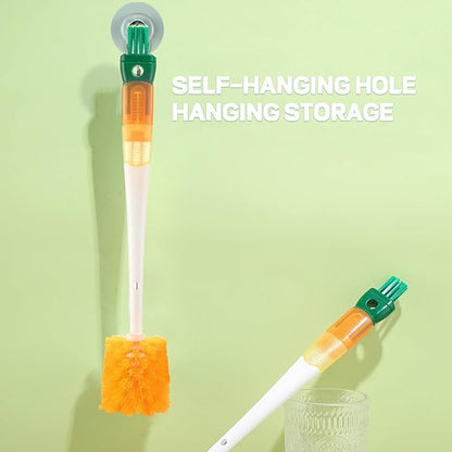 Bottle Brush Cleaner Water Bottle Brushes for Cleaning,Straw Brush Cleaner Extra Long Cleaners,5-in-1 Bottle Scrubber Brush for Coffee Maker Glass Cups