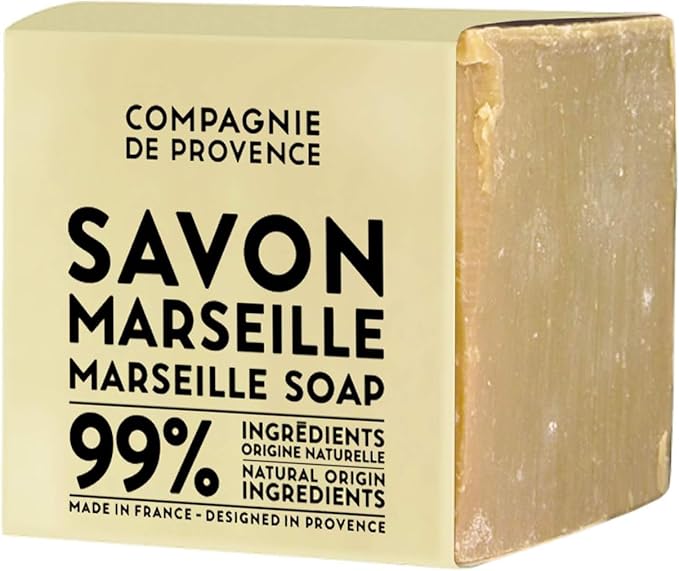 La Compagnie de Provence Savon Marseille Palm Soap Cube, 400 grams, Made in France