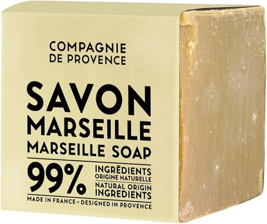 La Compagnie de Provence Savon Marseille Palm Soap Cube, 400 grams, Made in France