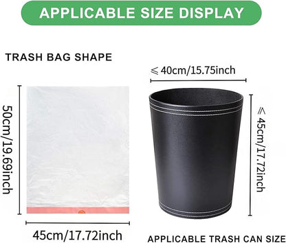 4 Gallon Small Trash Bags Drawstring - Clear White Garbage Bag 5 Rolls 125 Count No Scented Thick Durable Strong Mini Plastic Can Liners for Kitchen Offic or Outdoor Hiking