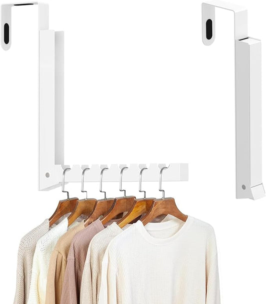Inntop Over The Door Hanger Hooks for Clothes, Small Portable Clothes Drying Rack for Laundry, Heavy Duty Foldable Rack for Coat Clothing Towels Hanging (1 Pack)