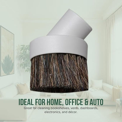 Selgo Universal Vacuum Cleaner Dusting Brush with Horse Hair Bristles, White (Dust Brush), Pack of 10
