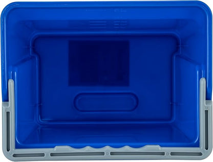 Restaurantware-Clean Tek Professional 6 Quart Cleaning Bucket, 1 Utility Pail with Handle - Heavy-Duty, Portable, Blue Plastic Washing Pail, Perfect for Household, Outdoor, Car Wash and More