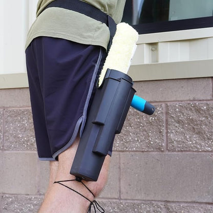 XERO Window Cleaning Holster and Belt- Detachable Side Bucket on a Belt Squeegee Holder and Tool Belt -Black