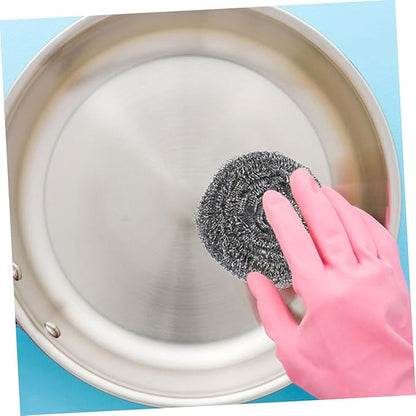 Ciieeo 20pcs Metal Pot Scrubbers Cleaning Balls for Pots Pans Baking Heavy Duty Dish Scrubbers for Effortless Grease Removal