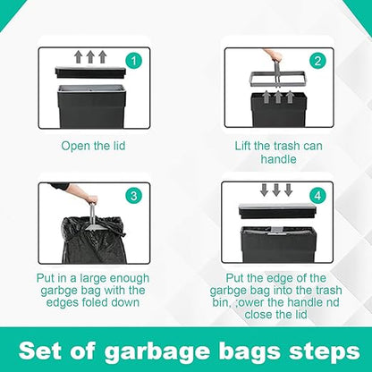 BestOffice 13 Gallon Trash Can Automatic Kitchen Trash Can Touch Free High-Capacity Garbage Can with Lid for Bedroom Bathroom Home Office 50 Liter (Black, 1) (3, Black)