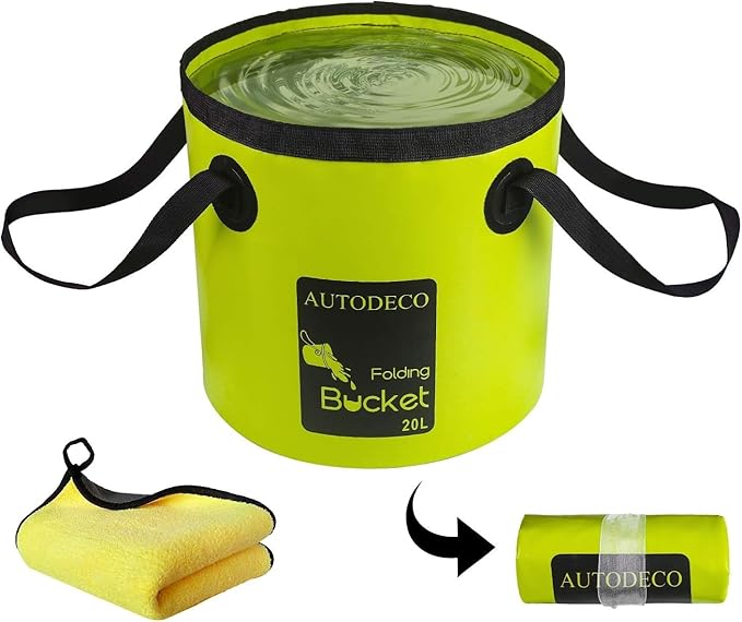 Collapsible Bucket 5 Gallon Container Folding Water Bucket Portable Wash Basin 20L