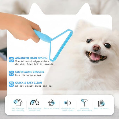 Honeydak 3 Pieces Hair Remover Tool Dog Hair Remover Pro Silicone Cleaner Brush Roller Fuzz Hairball Brush for Carpet Rake, Car Mat, Couch, Pet Bed, Clothes