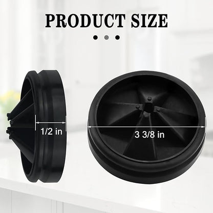 Garbage Disposal Splash Guard, 3 3/8" Upgraded for InSinkErator Evolution Series QCB-AM Sink Baffle Drain Insert, Kitchen Sink Splash Guard Sink Stopper Removable Garbage Disposer (Black 1 pcs)