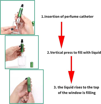 13pcs 5ml/0.2oz Refillable Cosmetic Spray Bottles ，5 Ml Portable Perfume Spray Bottle set, 5mL Spray Bottle Multi-Pack For Women Outdoor And Traveling