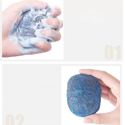 10 PK Steel Wool Soap Pads - Metal Scouring Cleaning Pads for Dishes, Pots, Pans, and Ovens - Pre-Soaped scrubbing Pad for Easy Cleaning of Dishes, Pans, Ovens and Pots (Blue, 8x6x2cm)