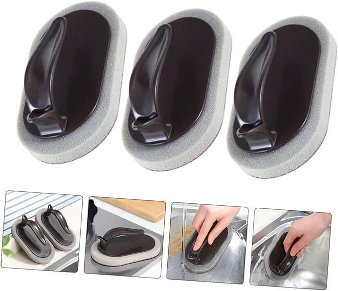 10pcs Portable Sponge Brush Heavy Duty Nano Carborundum Kitchen Cleaning Sponges for Effortless Grease and Dirt Removal and Reusable Cleaning Tools