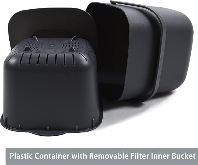 4-Liter Kitchen Compost Bin with Handles for Countertop Food Scrap Collection.Dary Gray-4L-US