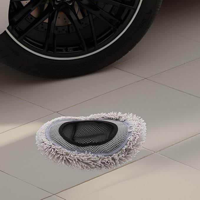 ULTECHNOVO Car Wash Mop Head Replacement Soft Chenille Scratch Proof Brush Cover for Auto Detailing Supplies Truck Rv SUV Boat Cleaning Accessories