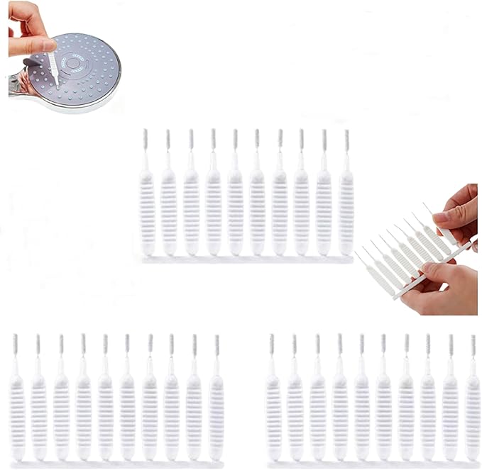 Gap Hole Anti-Clogging Cleaning Brush, 2026 Upgrade Shower Head Brush Shower Head Cleaning Brush Shower Head Cleaner Tool Multifunctional Shower Head Cleaning Brushes for Household Bathroom (30Pack)