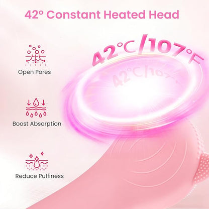 Facial Cleansing Brush Rechargeable, Waterproof Face Scrub Brush for Cleansing (Pink)