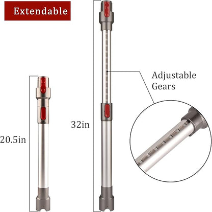Fullclean Extension Wand Compatible with Dyson V15 V11 V10 V8 V7 GEN5 Vacuum Cleaner,Replacement Tube Rod Stick 20.5 to 32 Inch Extendable Wand,NOT for Slim