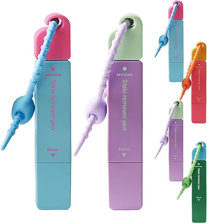 Double-Headed Instant Stain Remover Pen, Portable Dual-Tip Stain Remover Pen for Clothes Spot, Instant Fabric Stains Removers Pens for Oil Wine and Food Stains, Dates, Office, Travel Using (Combo 2)