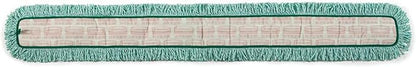 Rubbermaid Commercial Products HYGEN 60 inch Microfiber Dust Pad with Fringe, Green, For Janitorial/Professional Cleaners and Heavy-Duty industrial Cleaning/Dusting/Sweeping
