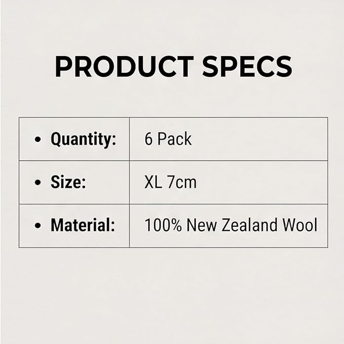 Premium XL Wool Dryer Balls 6 Pack - 100% Organic New Zealand Wool - Reusable Natural Fabric Softener - Reduces Wrinkles & Shortens Drying Time - XL Jumbo Size Set of 6