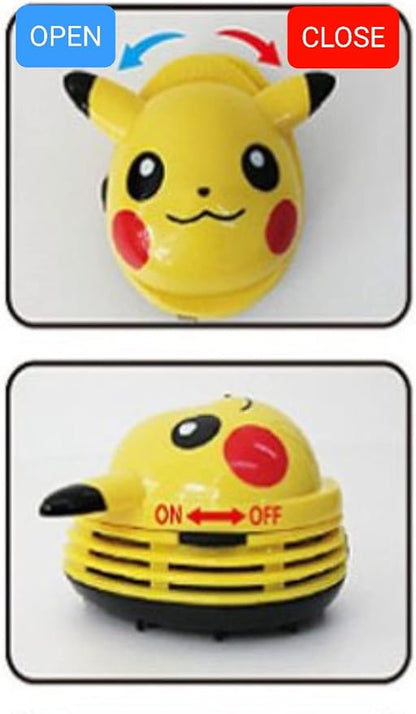 Pikachu Mini Desk Eraser Crumbs Vacuum Cleaner(No Battery Included) (P)