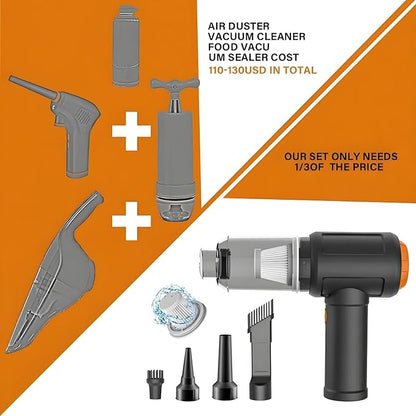 Meudeen Air Duster - Computer Vacuum Cleaner - for Keyboard Cleaning - Cordless Canned Air - 110000RPM Powerful PC Cleaner(Air-01)