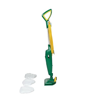 Bissell Commercial-BGST1566 Steam Mop Power Steamer, 12.5" wide, comes with Two soft pads for every day and one scrubby pad for heavy messes,Green