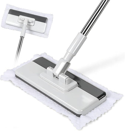 Masthome Clamp Mop Compatible with Swiffer Wet Jet Mops, 50" Stainless Steel Handle Mini Mop for Hardwood, Tile, Laminate, Marble, Wall, Window, Multi-Surface Floor Cleaning