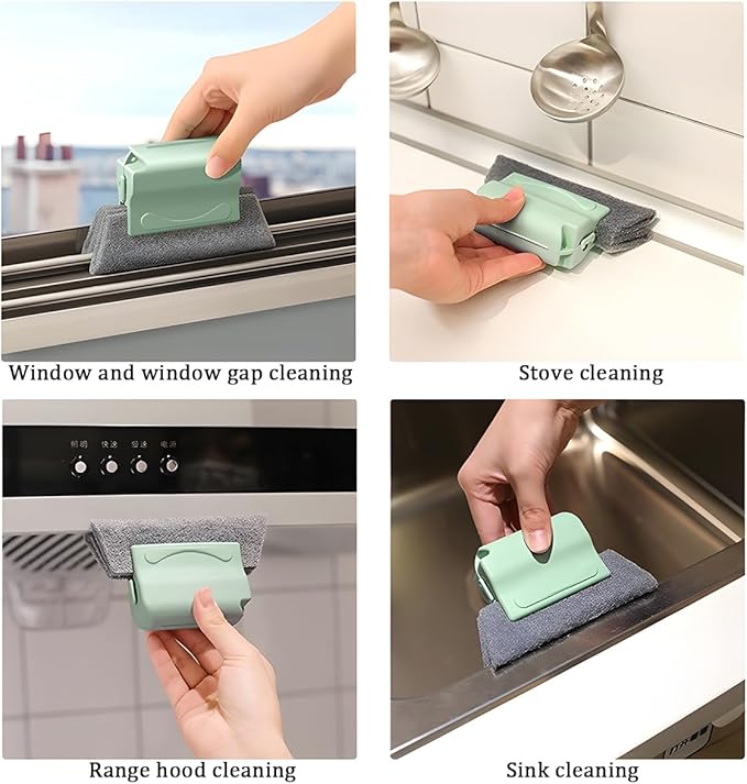 Car Magic Window Track Cleaner, 3PCS Handheld Vehicle Groove Cleaning Brushes Tools Set, Automotive Sliding Door Track Clean Brush, Universal for SUV Automobile Truck