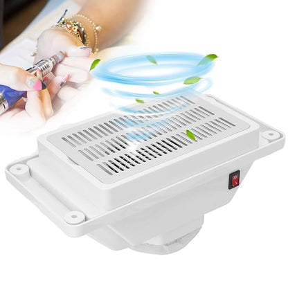 6W Nail Dust Collector, Quiet Desk Vacuum Cleaner, Dust Collector with Fan for Nails (US Plug 110V)