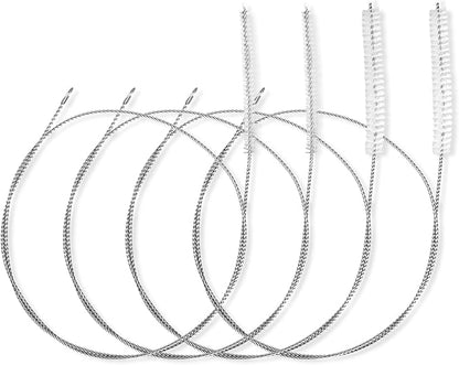 Ymapinc 4pcs 39.4 Inches Straw Cleaner Brush Extra Long, Extra Long Pipe Cleaners for Cleaning Straw, Tube, Pipe, Hose, Refrigerator Drain, Laboratory Catheter Brush, White