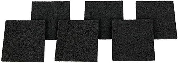 Eagles Square Compost Bin Filters, (6PCS, 4.7" x 4.7" x 0.4") Charcoal Filters for Kitchen Compost Bin Pail, Square Activated Carbon Filter Bio Bucket Filter for Compost Bin Universal Size