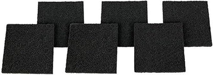 Eagles Square Compost Bin Filters, (6PCS, 4.7" x 4.7" x 0.4") Charcoal Filters for Kitchen Compost Bin Pail, Square Activated Carbon Filter Bio Bucket Filter for Compost Bin Universal Size