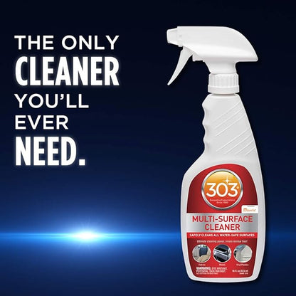 303 Products Multi-Surface Cleaner Spray, Residue-Free Cleaning for Vinyl, Fabric, Plastic & More – Safe on All Water-Safe Surfaces, Sunbrella Recommended, 16 oz (6 Pack)