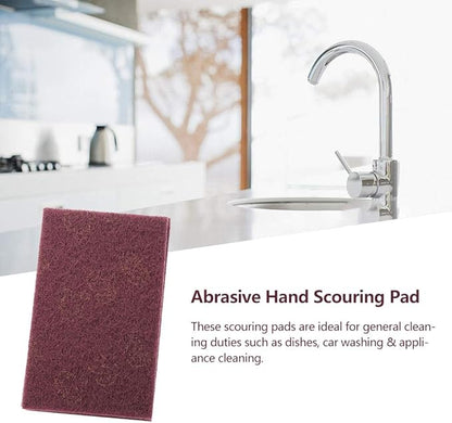 5pcs Industrial Abrasive Sponge Scourer Pads – Coarse Green Finishing Pads for Heavy-Duty Cleaning, Surface Prep & Rust Removal – Professional Grade Cleaning Sponges