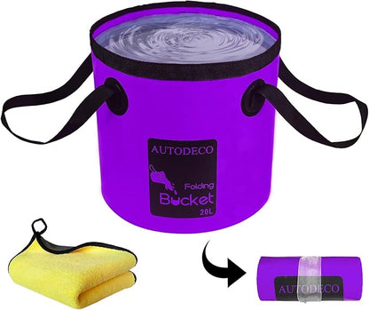 Collapsible Bucket 5 Gallon Container Folding Water Bucket Portable Wash Basin 20L