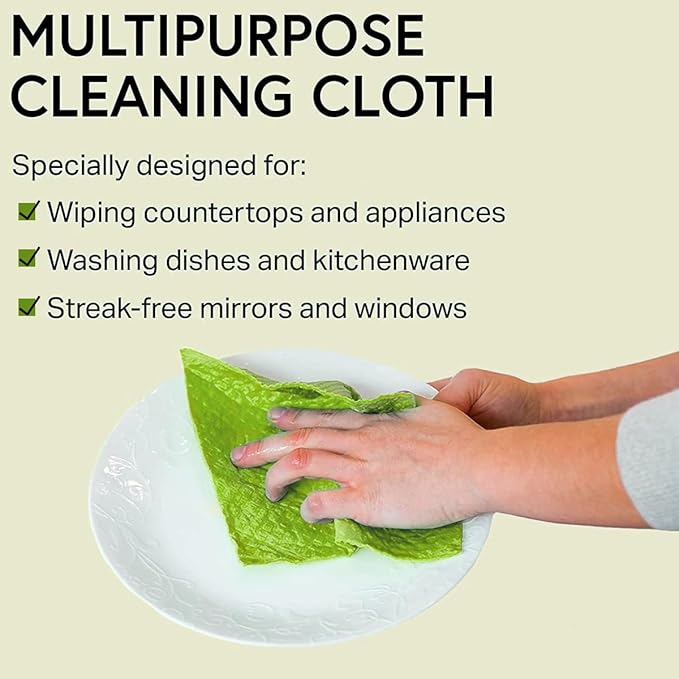 Swedish Dishcloths for Kitchen | 6 Pack Floral Reusable Paper Towels Washable | Swedish Dish Towels | Non-Scratch Cellulose Sponge Cloths | No Odor, Biodegradable Cleaning Cloths, Mixed