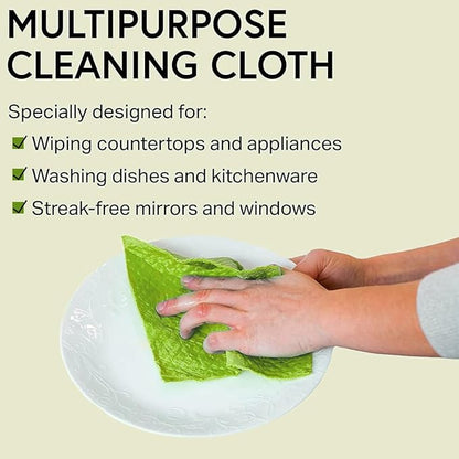 Swedish Dishcloths for Kitchen | 6 Pack Floral Reusable Paper Towels Washable | Swedish Dish Towels | Non-Scratch Cellulose Sponge Cloths | No Odor, Biodegradable Cleaning Cloths, Mixed