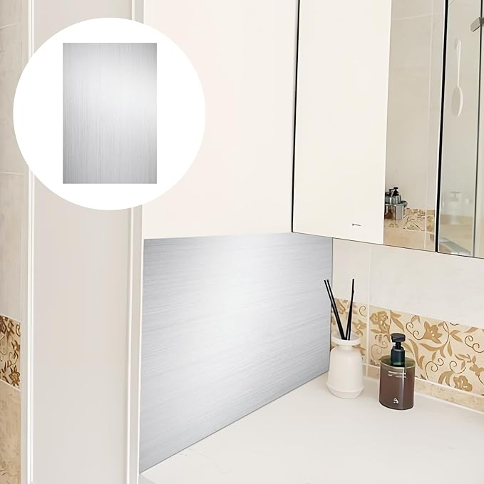1 Pcs Hand Dryer Wall Splash Guard, Wall Backsplash Protector with Adhesive for Kitchen Sink, 23.62 x 15.75 Inch Backsplash Panel Hand Dryer Wall Guard for Wall Splash Protector Supply