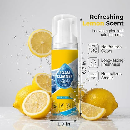 Eadwe Foam No-Rinse Cleaner, 2026 New 4-in-1 Multi-Enzyme Foam Spray Cleaner, All-Purpose Deep Cleaning Spray for Car Interior, Kitchen Grease, Bathroom Tiles, Sofa Upholstery (1Set)