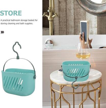 PRETYZOOM Hanging Shower Basket Portable Cleaning Supply Basket Plastic Bathroom Organizer over Toilet Storage for Shampoo Conditioner Loofahs Bath Accessories