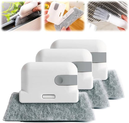 3PCS Magic Window Track Cleaner,2026 New Window Groove Cleaning Brush Tools Set Hand-held Cleaner Brushes Tools for Window lides Gaps,Sliding Door Track (Gray 3PCS)
